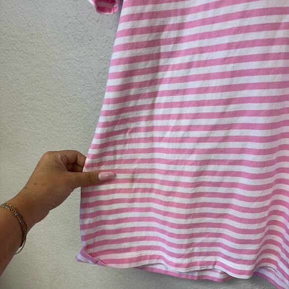 Lazy Oaf X Peanuts Stripe Crew Neck Snoopy Short Sleeve Tee Pink Size Small - Picture 3 of 7